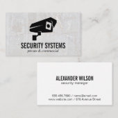 セキュリティカメラロゴ | 大理石 名刺 (正面/裏面)