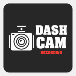 セキュリティカ警告メラの正方形ステッカー スクエアシール