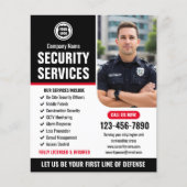 セキュリティガードサービス会社ロゴ 赤 カスタム チラシ (正面)