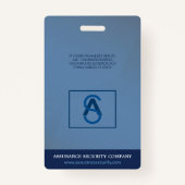 セキュリティガードフォトIDバッジ | カスタム作業ID バッジ (裏面)