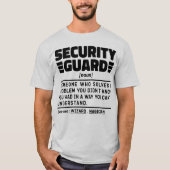 セキュリティガード名詞夜警クール人の父 Tシャツ (正面)