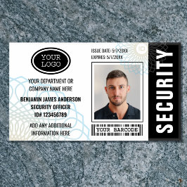 セキュリティガードID写真名ロゴブラックラベルバッジ 名札