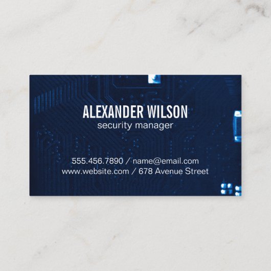 セキュリティサイバーテックの背景 名刺 (裏面)