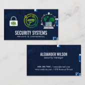 セキュリティサイバーテックの背景 名刺 (正面/裏面)