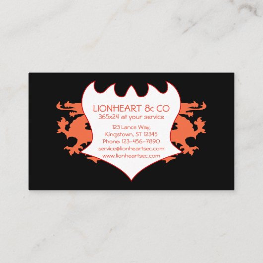 セキュリティサービスおもしろいのカスタマイズ 名刺 (裏面)