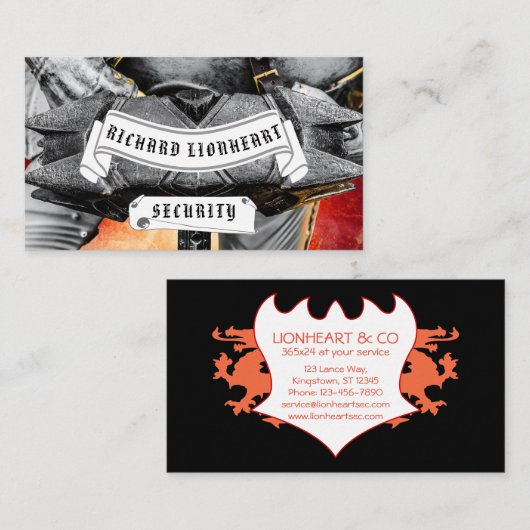 セキュリティサービスおもしろいのカスタマイズ 名刺 (正面/裏面)