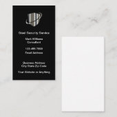 セキュリティサービス金属シールドの名刺 名刺 (正面/裏面)