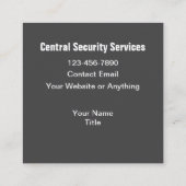 セキュリティサービユニークスの名刺 スクエア名刺 (裏面)