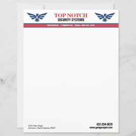 セキュリティシステムのレターヘッド