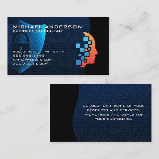 セキュリティシールドグラフィックス |テクニカルロゴ 名刺 (正面/裏面)