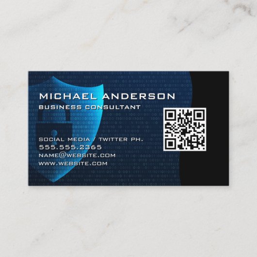 セキュリティシールドグラフィックス | QRコード 名刺 (正面)