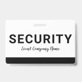 セキュリティスタッフの会社名バッジ バッジ (裏面)