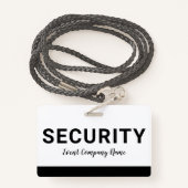 セキュリティスタッフの会社名バッジ バッジ (裏面ランヤード)