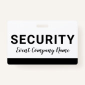 セキュリティスタッフの会社名バッジ バッジ (正面)