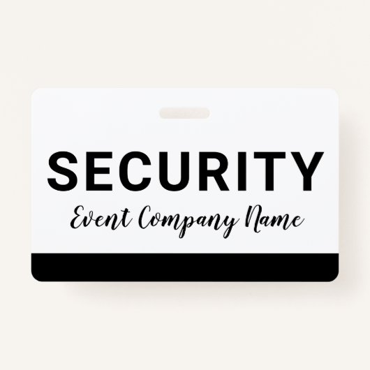 セキュリティスタッフの会社名バッジ バッジ (正面)