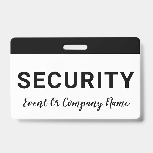 セキュリティスタッフの会社名バッジ バッジ (表面)