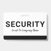 セキュリティスタッフの会社名バッジ バッジ (裏面)