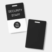 セキュリティスタッフシンプルのロゴデザイン バッジ (正面&裏面)