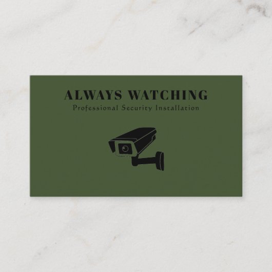 セキュリティソリューション監視システムCCTVカメラ 名刺 (正面)