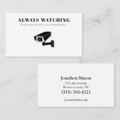 セキュリティソリューション監視システムCCTVカメラ 名刺 (正面/裏面)