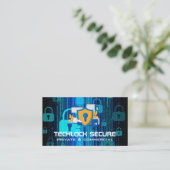 セキュリティテクノロジーカメラ | パドロックのコード化 名刺 (スタンド正面)