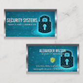 セキュリティネットワークロック |メタル縁ど 名刺 (正面/裏面)