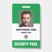 セキュリティパス – 写真I.D.バッジ