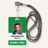 セキュリティパス – 縦型フォトI.D.バッジ バッジ (正面ランヤード)