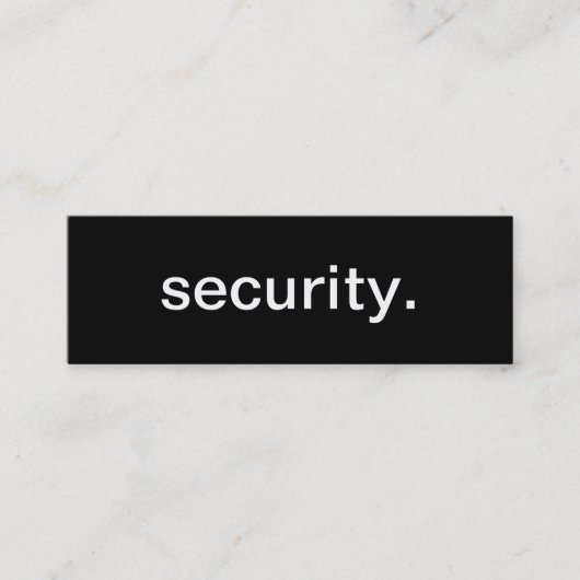 セキュリティビジネスカード スキニー名刺 (正面)