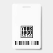 セキュリティフォトロゴコードテンプレート白黒 バッジ (裏面)