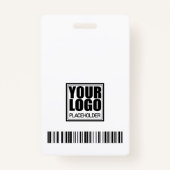 セキュリティフォトロゴコードテンプレート白黒 バッジ (裏面)