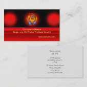 セキュリティベアードアマンよだれかけのオーバーオール 名刺 (正面/裏面)