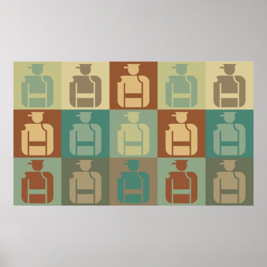 セキュリティポップ・アートのアート ポスター (正面)