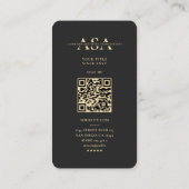 セキュリティモノグラムモダンブラック 名刺 (裏面)