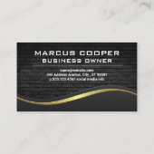 セキュリティロックロゴ | レンガ壁 名刺 (裏面)