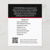 セキュリティーガードサービス会社ロゴ 赤 カスタム チラシ (裏面)