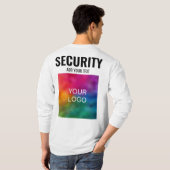 セキュリティ両面テンプレートモダンメンズ Tシャツ (裏面フル)