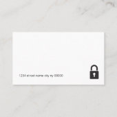 セキュリティ会社のロック 名刺 (裏面)