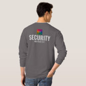 セキュリティ会社ロゴの追加文字はこちらモダンMens Tシャツ (裏面フル)