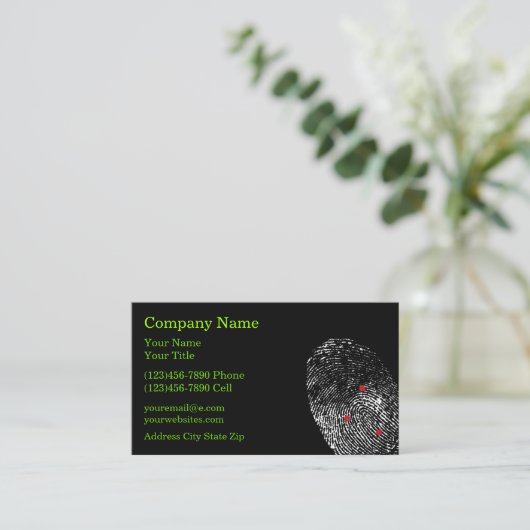 セキュリティ保護の指紋認証名刺 名刺 (スタンド正面)