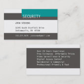 セキュリティ保護サービス 名刺 (正面/裏面)