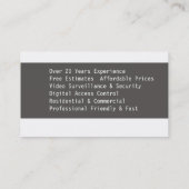 セキュリティ保護サービス 名刺 (裏面)