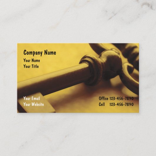 セキュリティ名刺鍵テーマ 名刺 (正面)