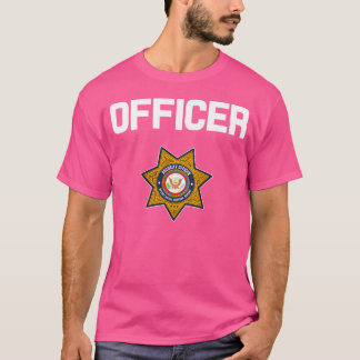 セキュリティ士官執行バッジ 警備員 D Tシャツ