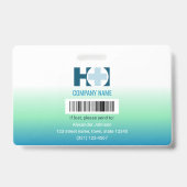 セキュリティ従業員シンプルIDモダン ID バッジ (裏面)