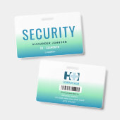 セキュリティ従業員シンプルIDモダン ID バッジ (表裏)