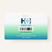 セキュリティ従業員シンプルIDモダン ID バッジ (裏面)