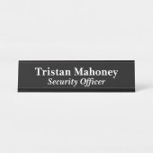 セキュリティ担当者ブラック デスクネームプレート (正面)