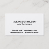 セキュリティ指紋認証スキャングラフィックス | 技術 名刺 (裏面)