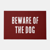 セキュリティ警告ドッグのフォーマット ドアマット (正面)